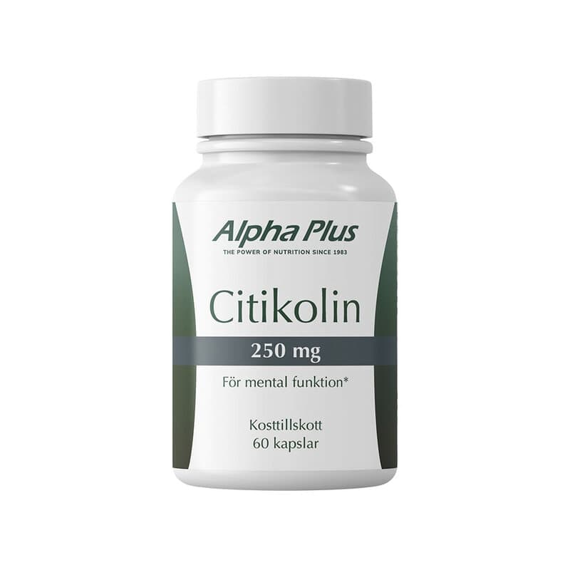 Citikolin 250 mg 60 capsules | Alpha Plus – Alpha Plus emballage