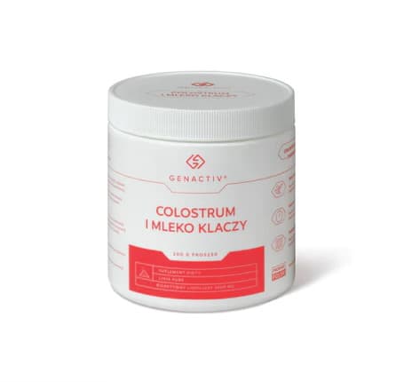 Genactiv Colostrum z mlekiem klaczy 200g – Genactiv förpackning