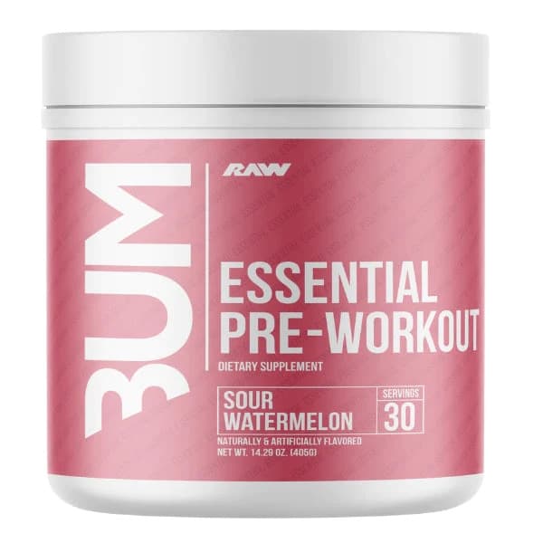Raw Nutrition - Cbum Essential Pre-Workout, Sour Watermelon - 405g – Raw Nutrition packaging