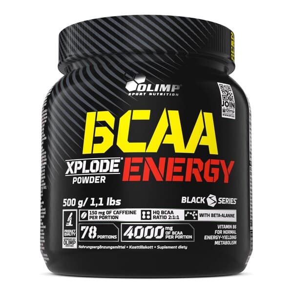 BCAA Xplode Energy, Xplosive Cola - 500g, Olimp Nutrition – Olimp Labs Verpackung