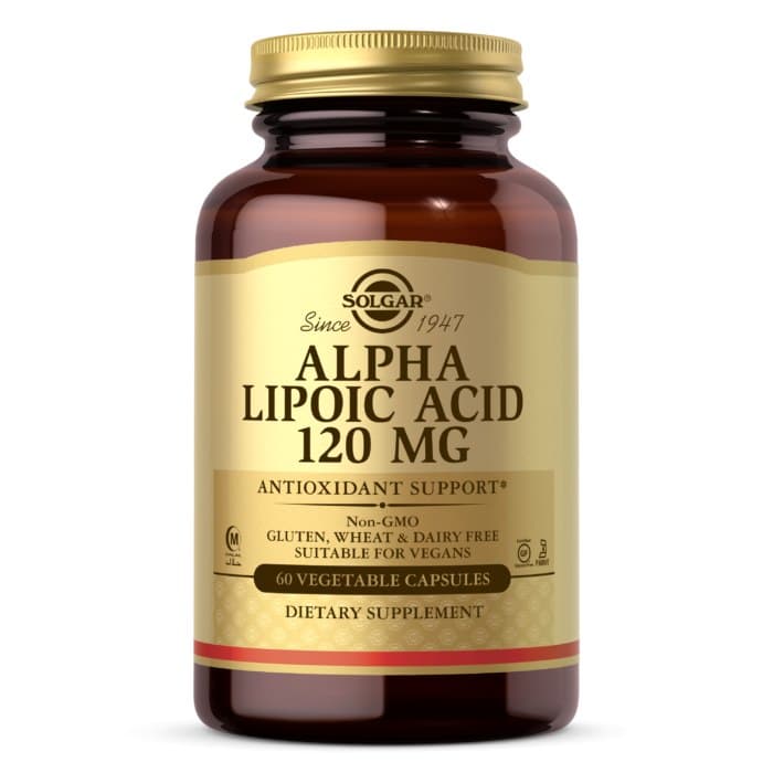 Solgar Alfa-Liponsyra 120mg – 60 kapslar – Solgar förpackning