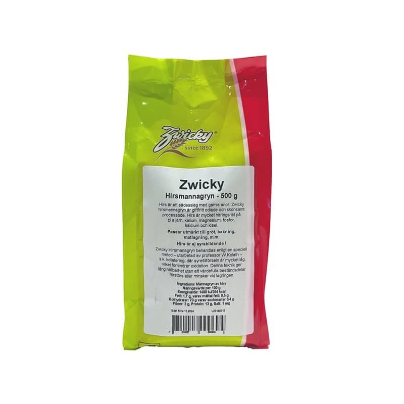Hirsmannagryn 500g – Zwicky confezione