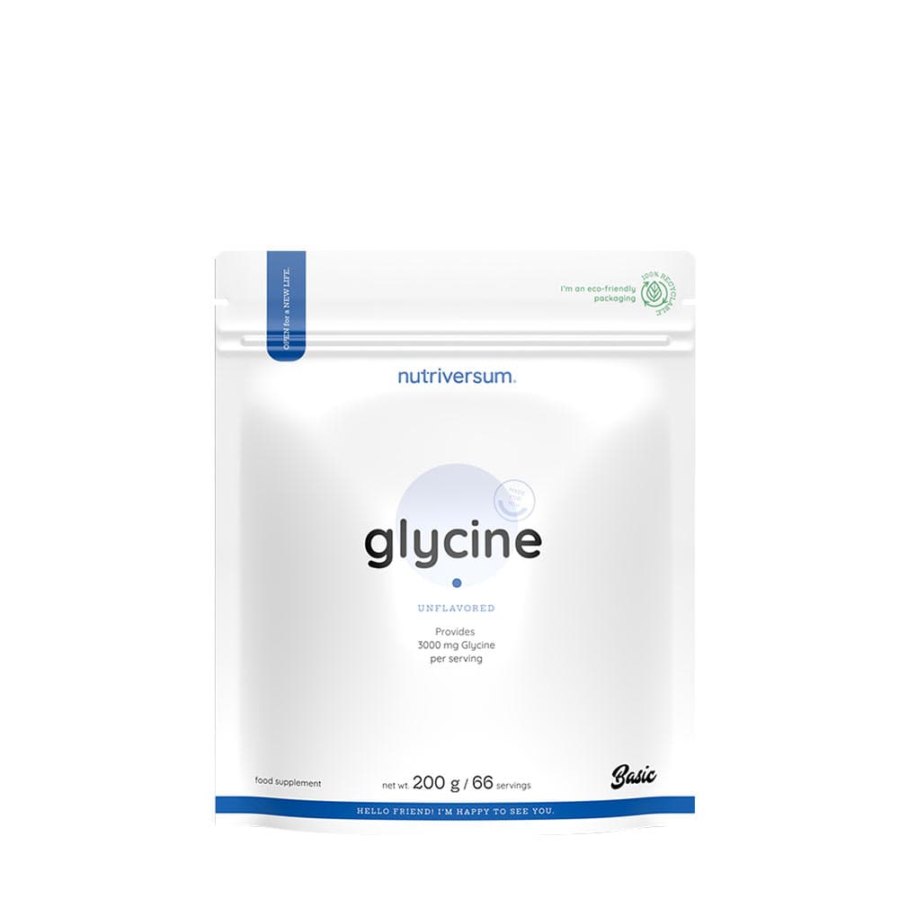 Nutriversum Basic Glycine – 200g pulver – Nutriversum förpackning