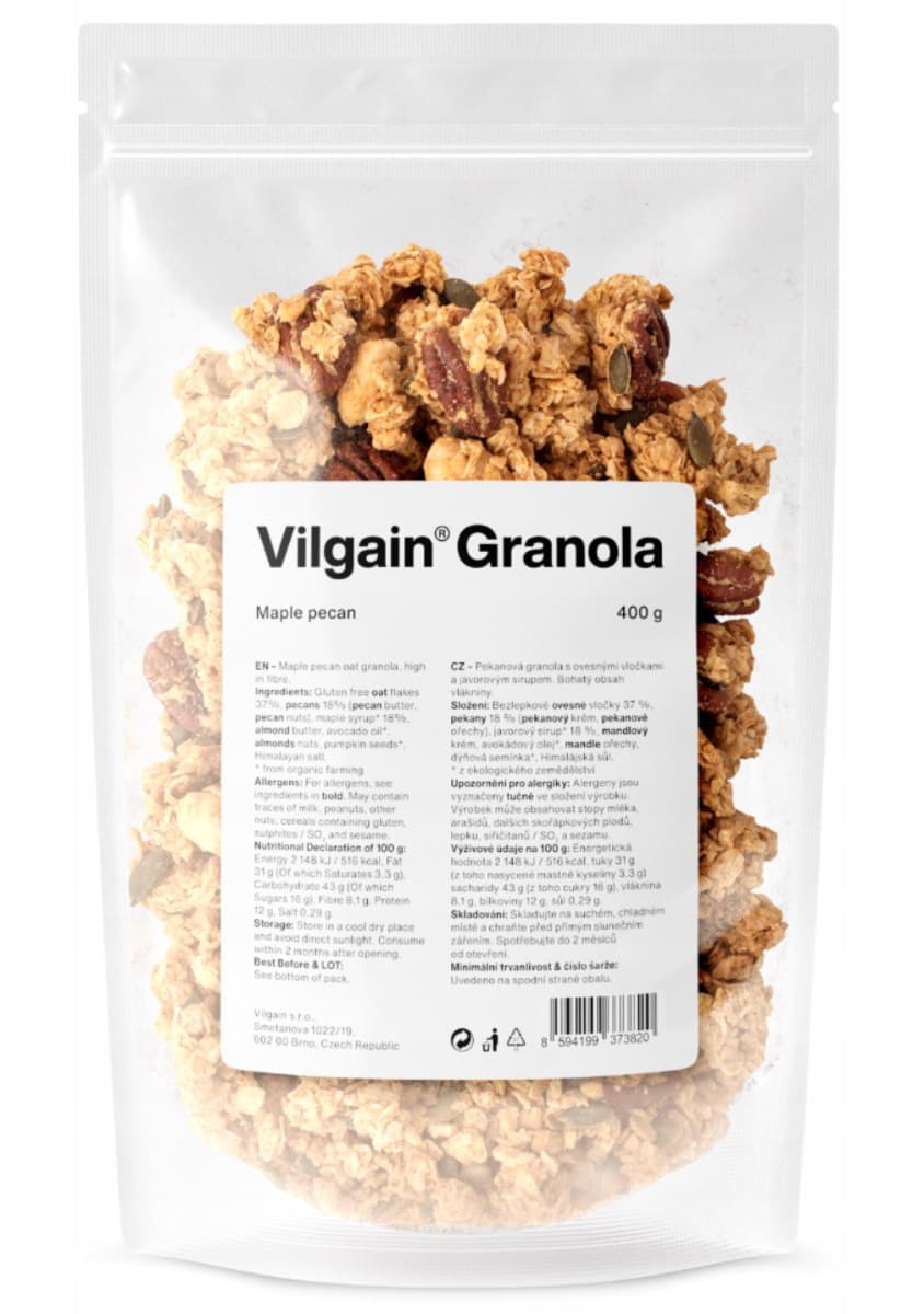 Vilgain Granola siroop ahornsiroop en pecannoten 400 g