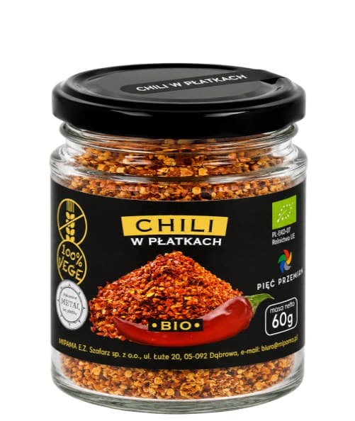 Pięć Przemian - Płatki chili - 60g – Pięć Przemian opakowanie