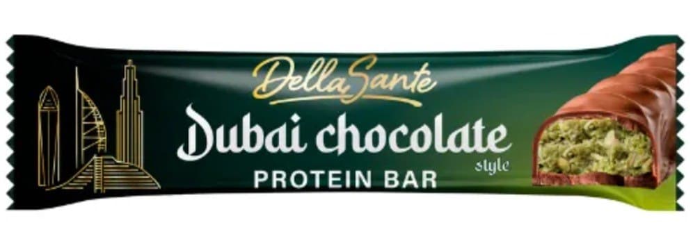 Della Sante Dubai Barres protéinées style chocolat 45 g – Della Sante emballage