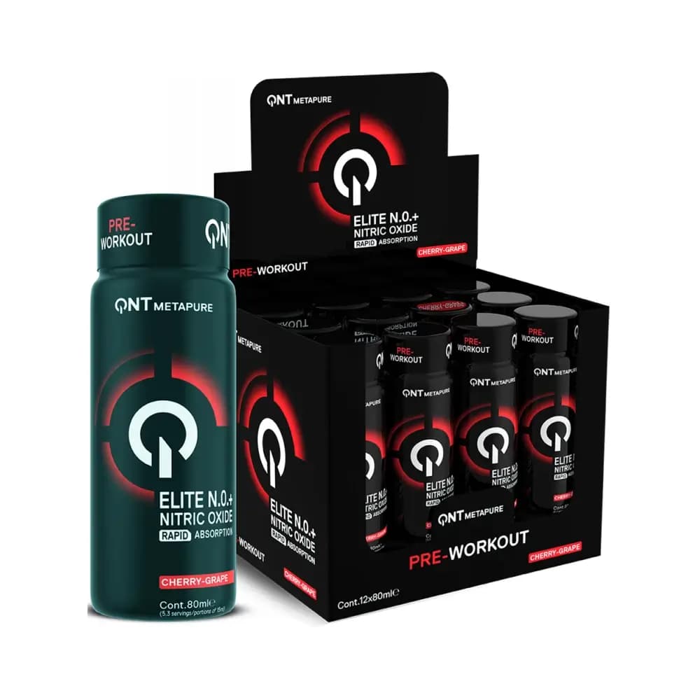 Qnt No+ Elite Shot 12x80ml – Cereza-Uva – QNT empaque