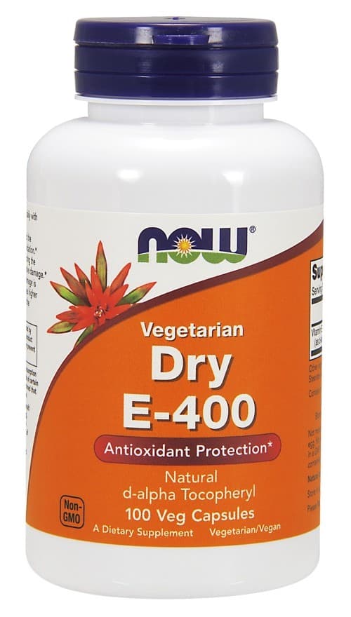 Now Foods - Vitamin E-400 Dry, Vegetarisch - 100 Vcaps – NOW Foods packaging
