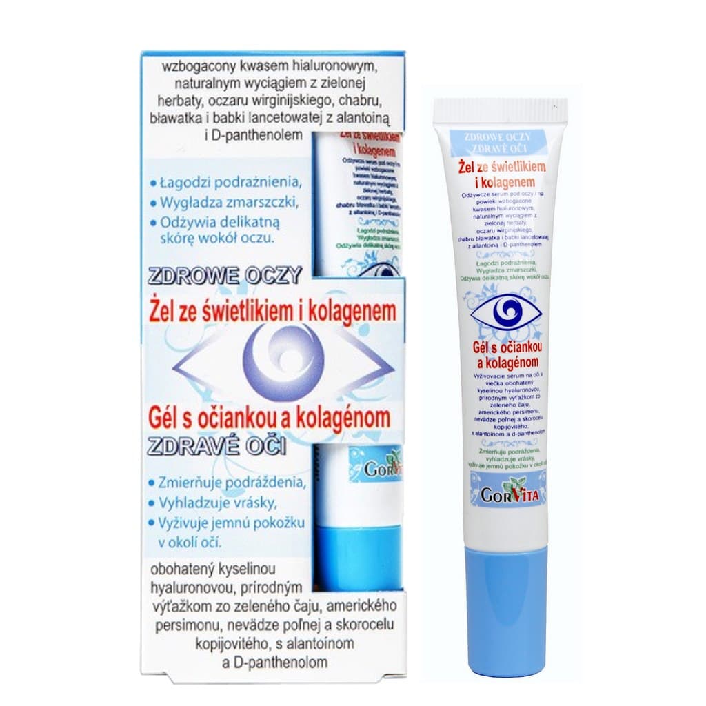 Gorvita - Żel pod oczy z Dziurawcem i Kolagenem - 20ml – Gorvita opakowanie