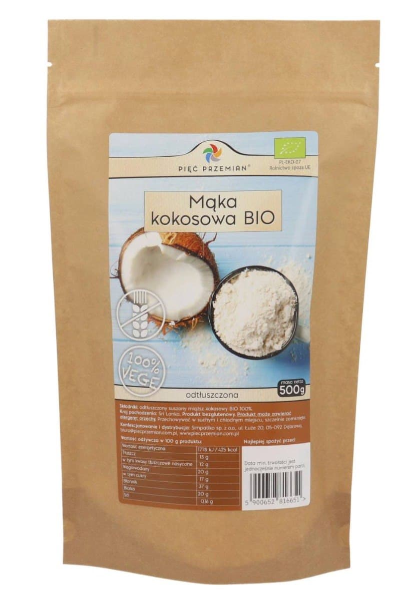 Pięć Przemian - Økologisk Kokosmel Glutenfrit – Pięć Przemian packaging