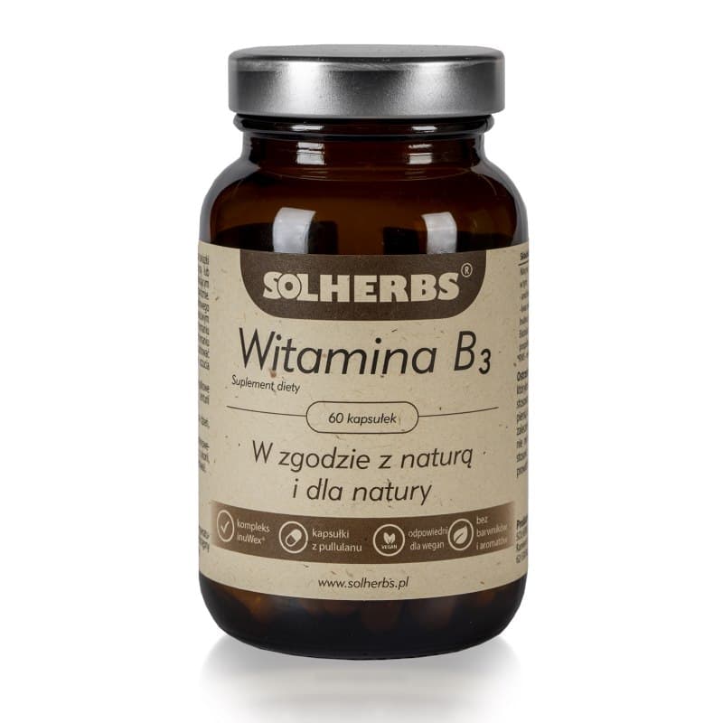 SOLHERBS Vitamin B3 60 Kapseln – Solherbs Verpackung