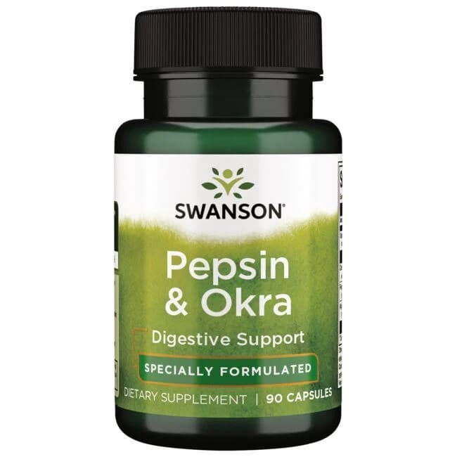 Swanson Pepsin & Okra - 90 kapslar