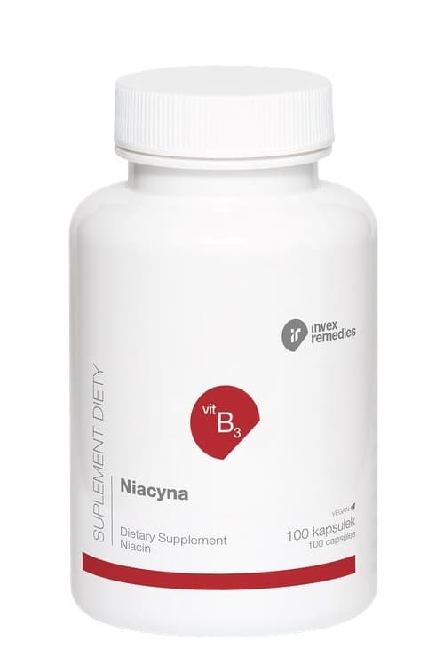 Invex Remedies - Niacin (Vitamin B3) - 100 Caps – INVEX REMEDIES förpackning