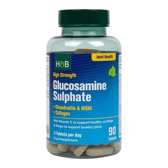 Holland & Barrett - Glucosamine Sulfate + Chondroitin & MSM + Collagen – Holland & Barrett packaging