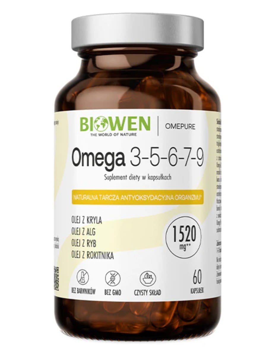 Biowen Omega 3-5-6-7-9 60 Kapseln – Biowen Verpackung
