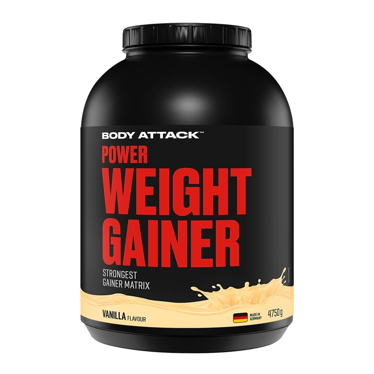 Power Weight Gainer Vanilla 4.75kg – Body Attack emballage
