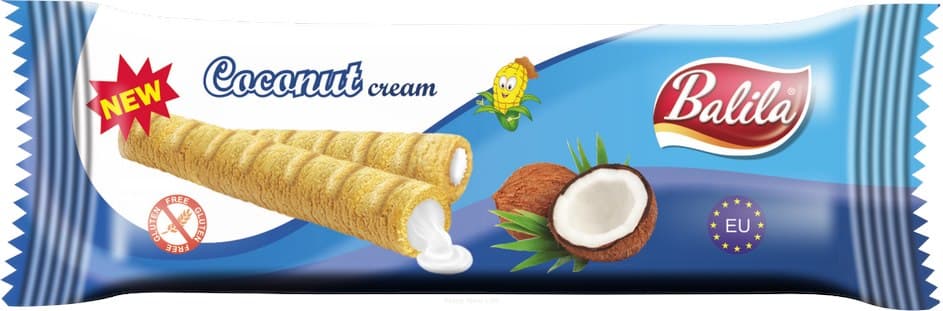 Balila - Coconut Cream Wafer Rolls – Balila förpackning