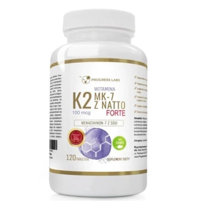 Progress Labs Vitamine K2 MK-7 120 tabletten – Progress Labs packaging