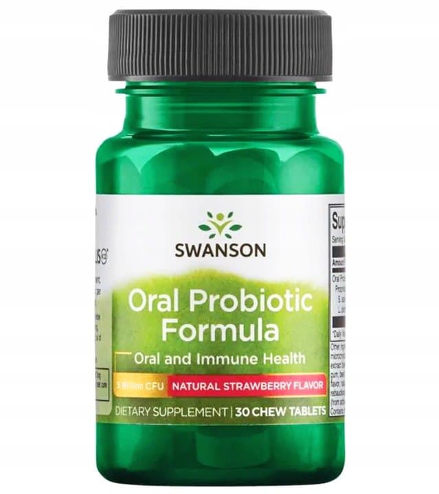 Swanson Oral Probiotic Formula 3 miljard CFU - 30 kauwtabletten – Swanson verpakking