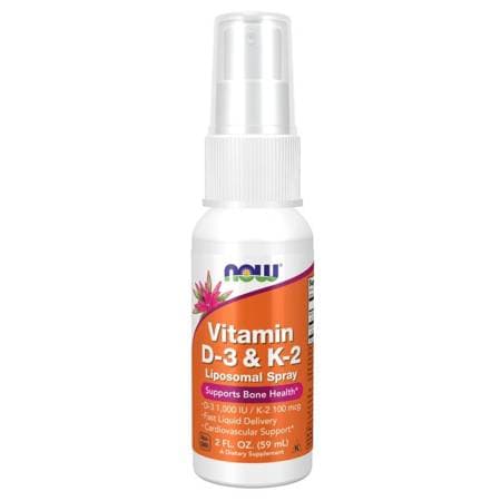 NOW Foods Vitamin D-3 & K-2 Liposomal spray 59 ml – NOW Foods förpackning