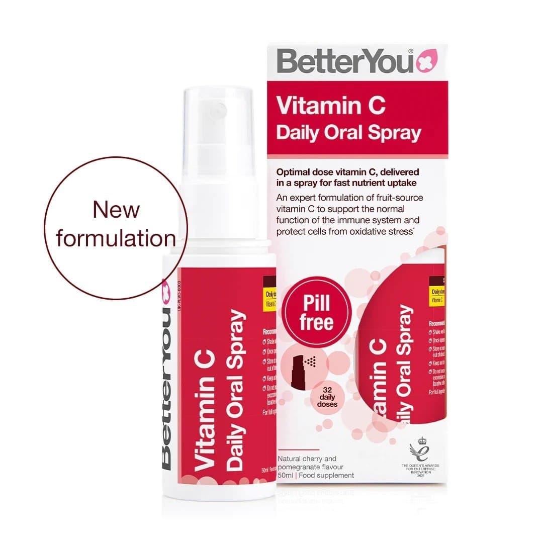 Better You - Vitamin C Daily Oral Spray 50ml - Körsbär & Granatäpple – Better You förpackning