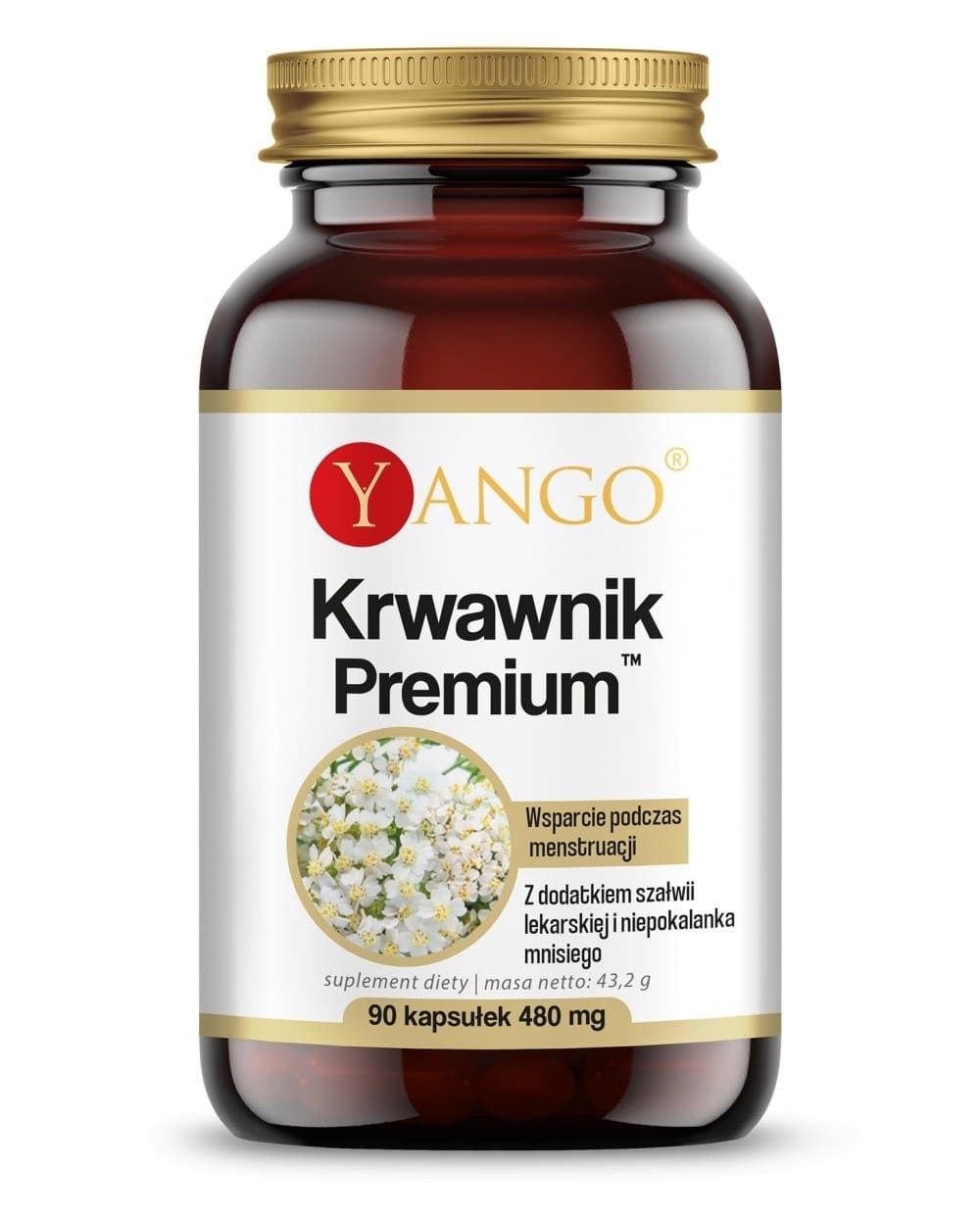 Yango Yarrow Premium 290mg - 90 wegetariańskich kapsułek – Yango packaging