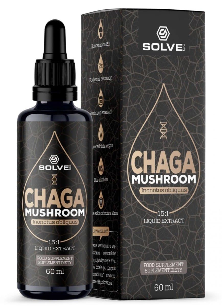 SolveLabs Błyskoporek podkorowy (Chaga) in druppels 60 ml