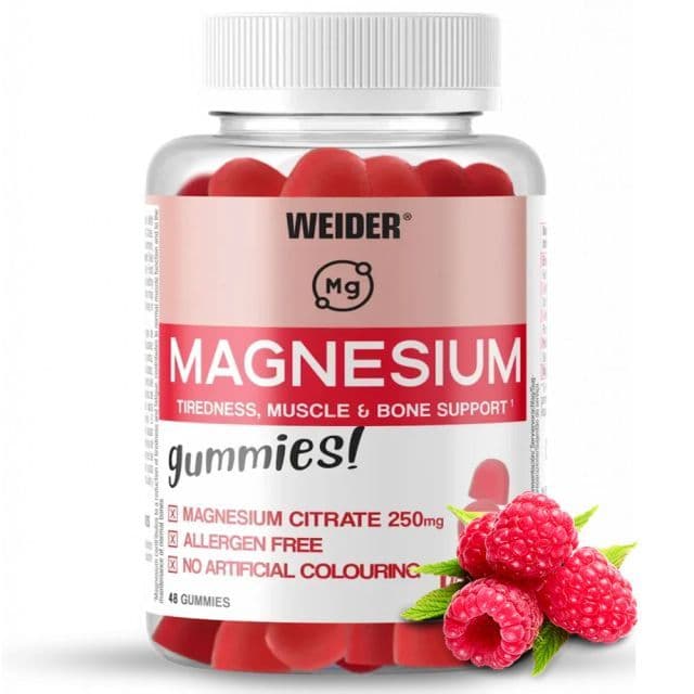 Weider - Magnesium Gummies, Framboise - 48 Gummies – Weider emballage