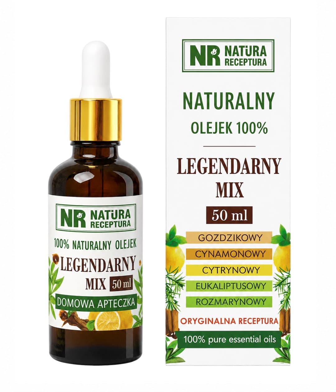 Natura Receptura - Natural Essential Oil Legendary Mix 100% - 50ml – Natura Receptura packaging