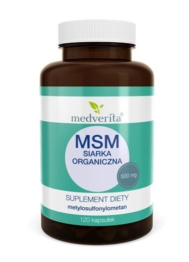 Medverita MSM 500 mg 120 kapsułek – Medverita opakowanie