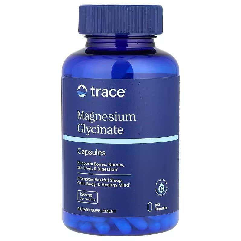 Trace Minerals Magnesium Glycinate 120mg - 180 Capsules – Trace Minerals packaging