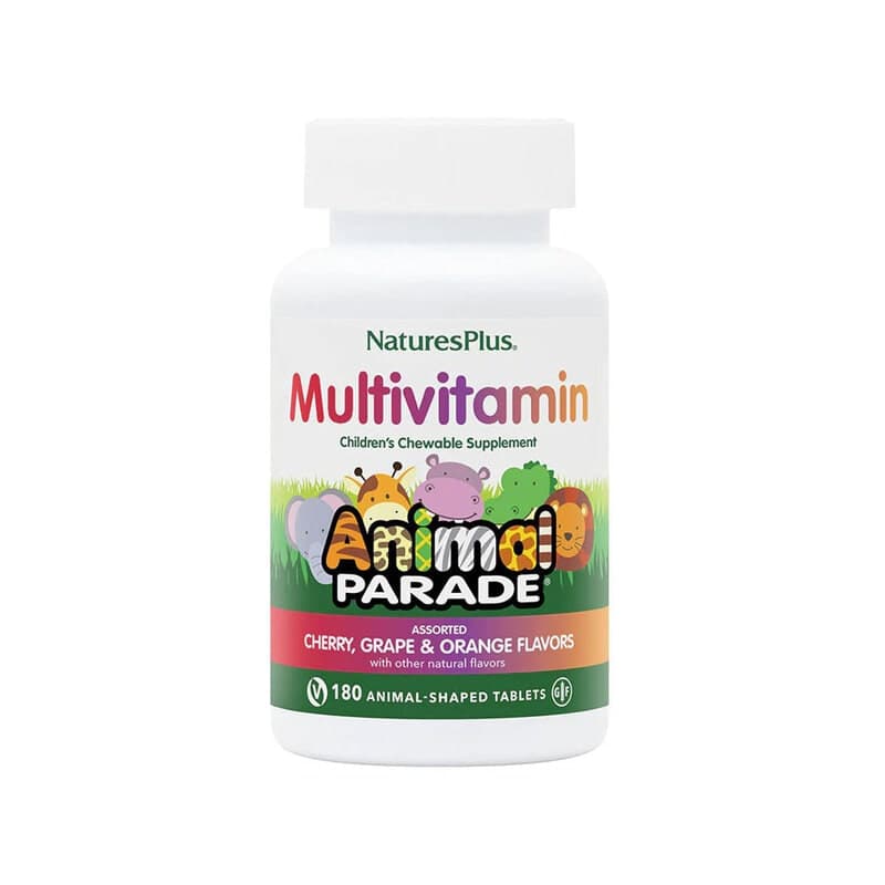 Multivitamin Barn 180 tuggtabletter | Animal Parade – NaturesPlus förpackning