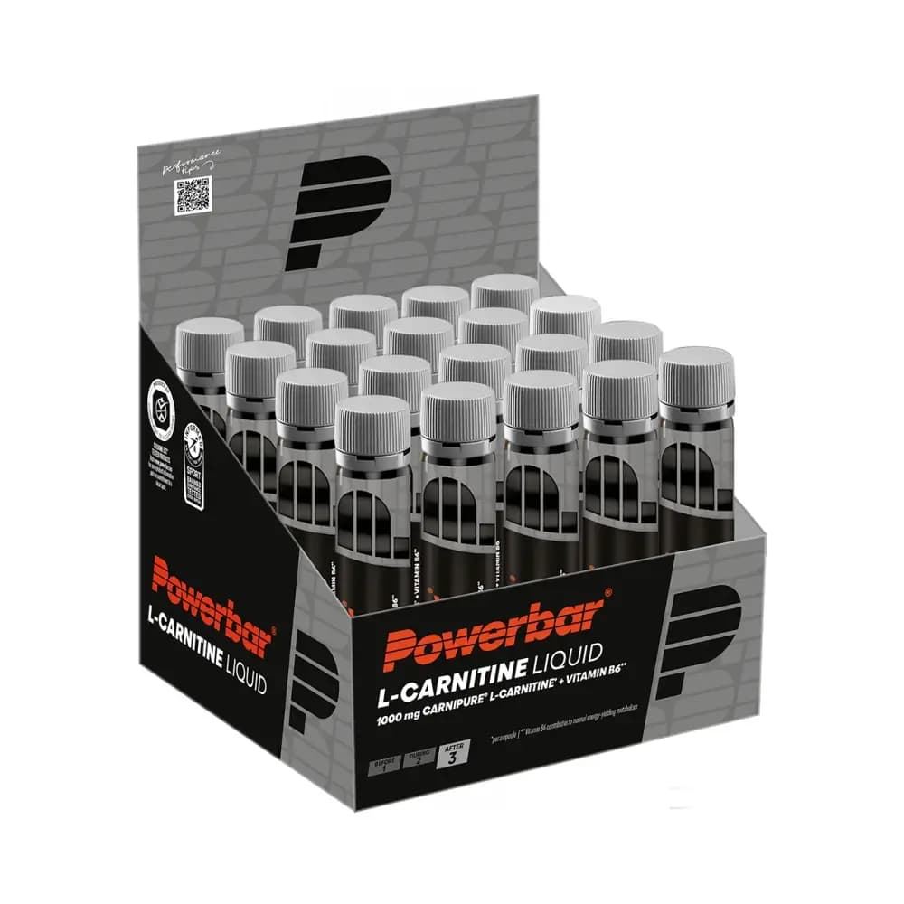 Powerbar L-Carnitine Liquid Ampoules 20x25ml - Neutralny smak – Powerbar opakowanie