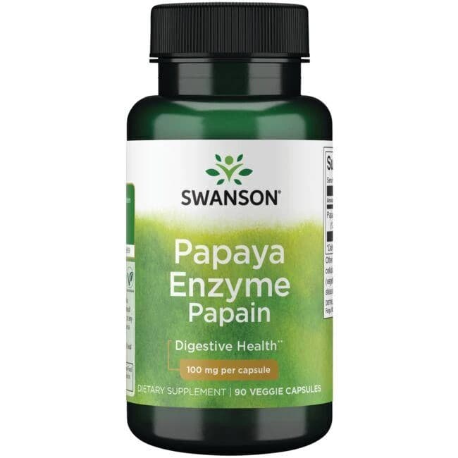 Swanson Papaya Enzyme Papain 100 mg - 90 capsules végétariennes – Swanson packaging