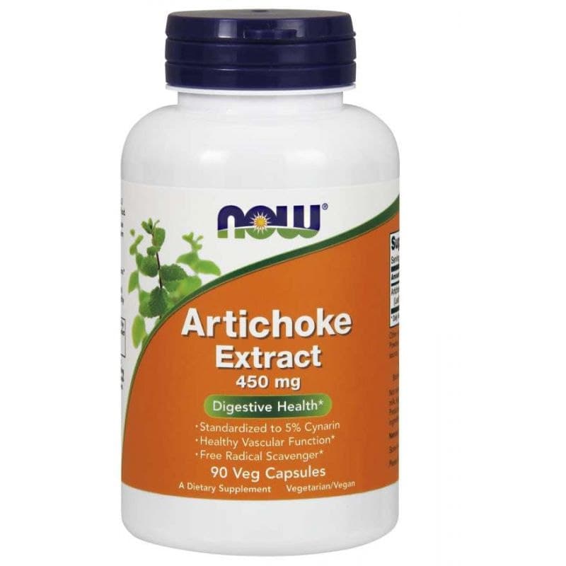 NOW Foods - Artichoke Extract 450mg - 90 kapslar – NOW Foods förpackning