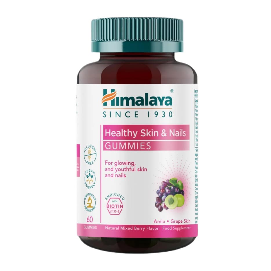 Healthy Skin & Nails Gummies, Natural Mixed Berry 60 gummies | Himalaya