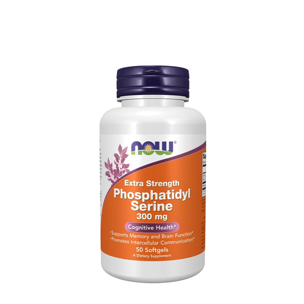 NOW Foods Phosphatidyl Serine 300 mg – 50 mjuka kapslar – NOW Foods förpackning