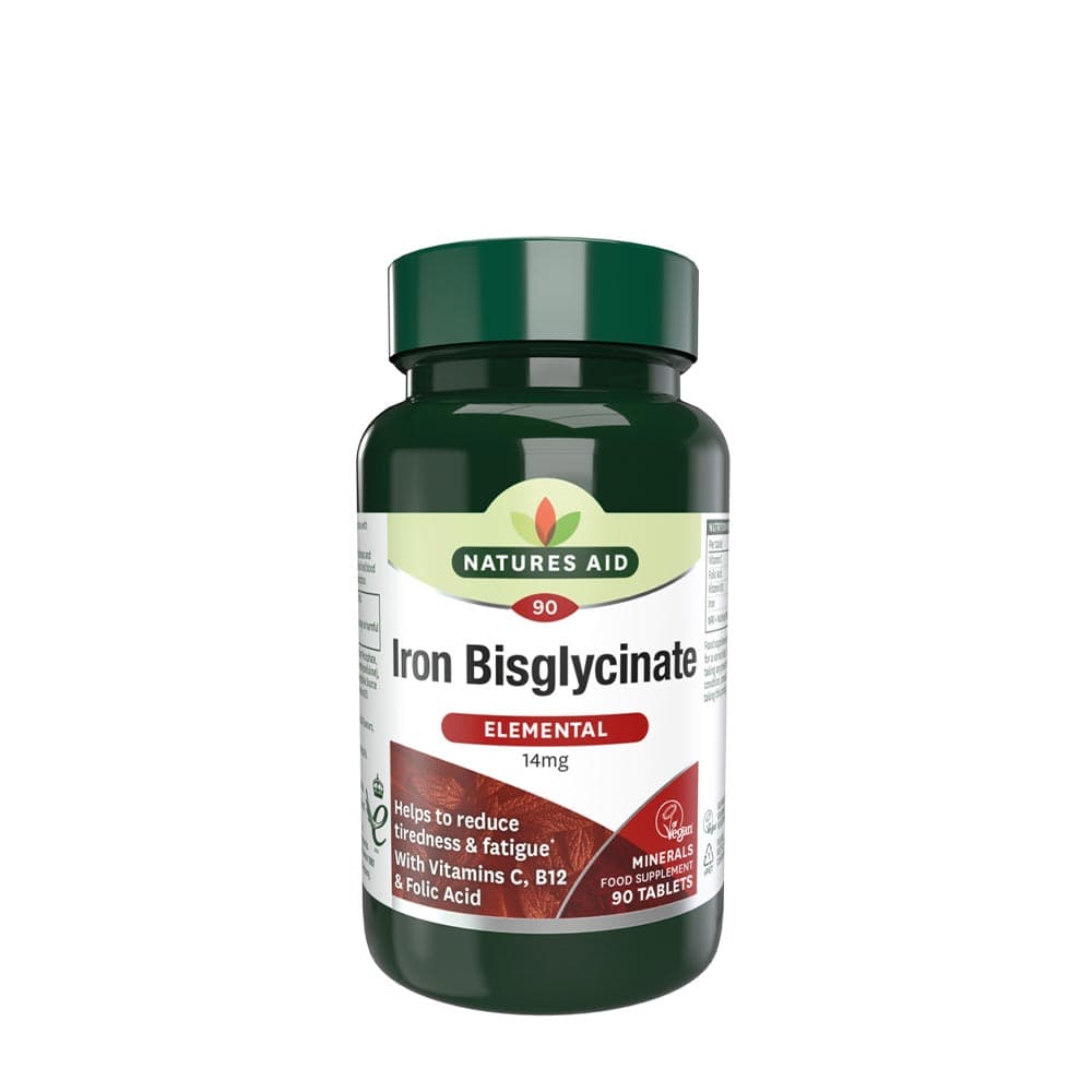 Natures Aid - Iron Bisglycinate - 90 Tabs – Nature's Aid förpackning