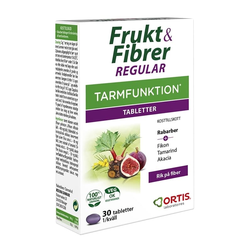 Frutta & Fibre 30 compresse – Ortis confezione