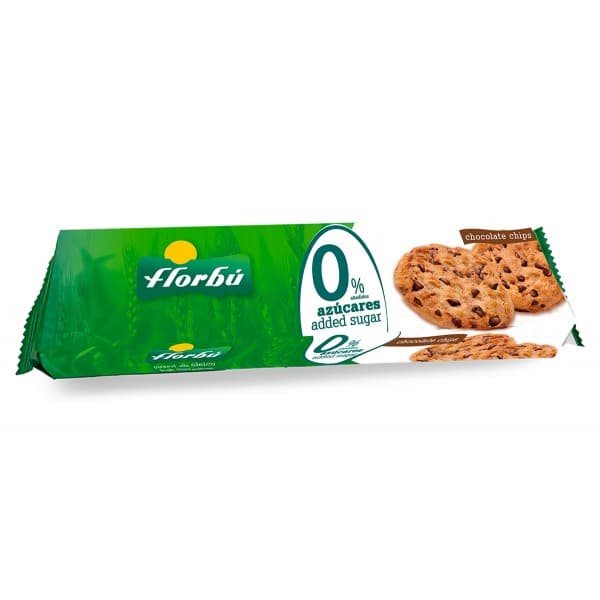 FLORBU Ciastka met chocoladestukjes zonder toegevoegde suiker 120g | EKO WITAL