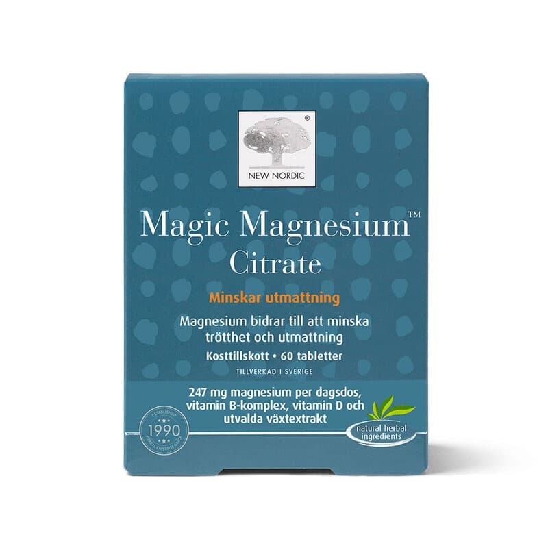 Magic Magnesium Citrate 60 tablets – New Nordic packaging
