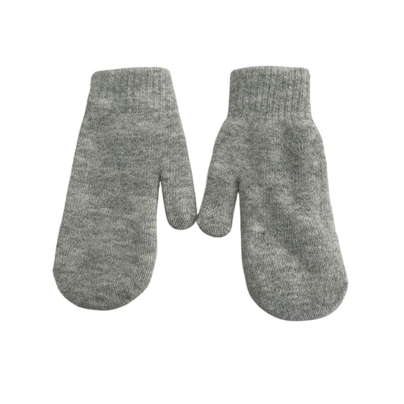 Wool mittens light grey – Meleva packaging