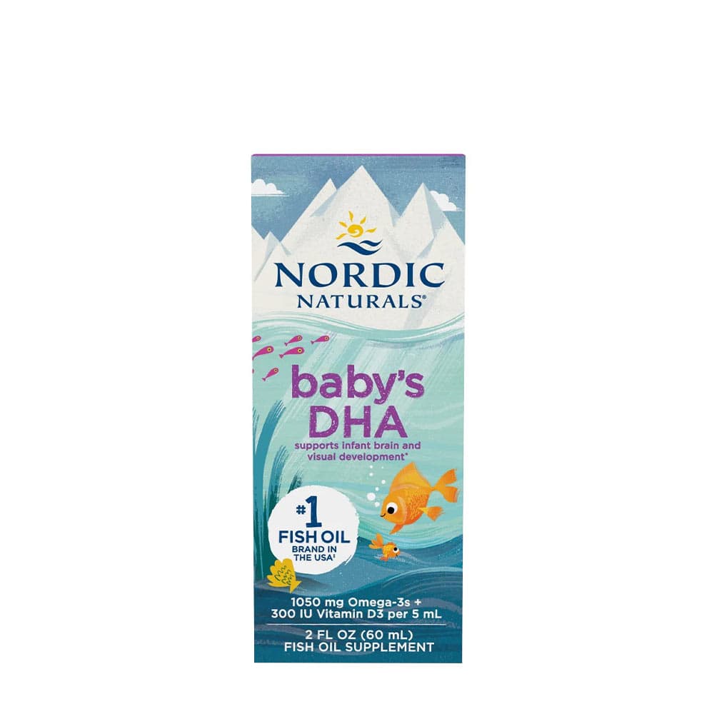 Nordic Naturals DHA Olej rybi, 1050mg Omega-3 z Witaminą D3 - 60ml – Nordic Naturals opakowanie