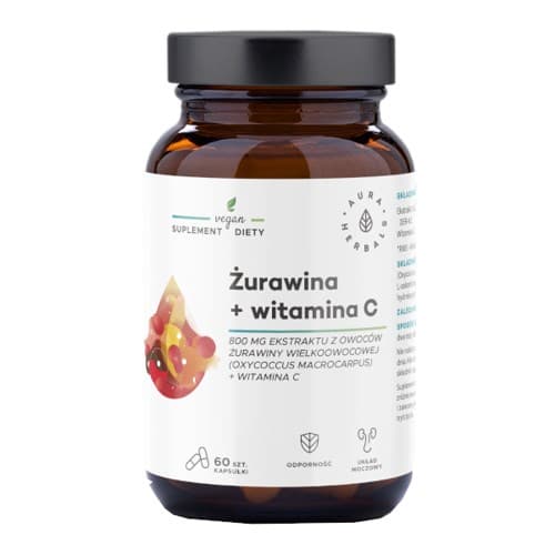Aura Herbals Cranberry + Vitamin C - 30 Capsules