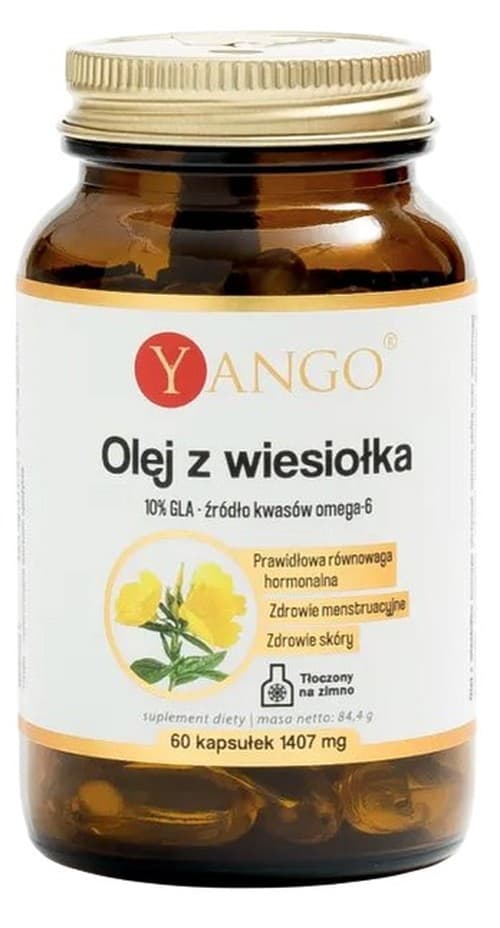 Yango Evening Primrose Oil 10% GLA - 60 kapslar – Yango confezione