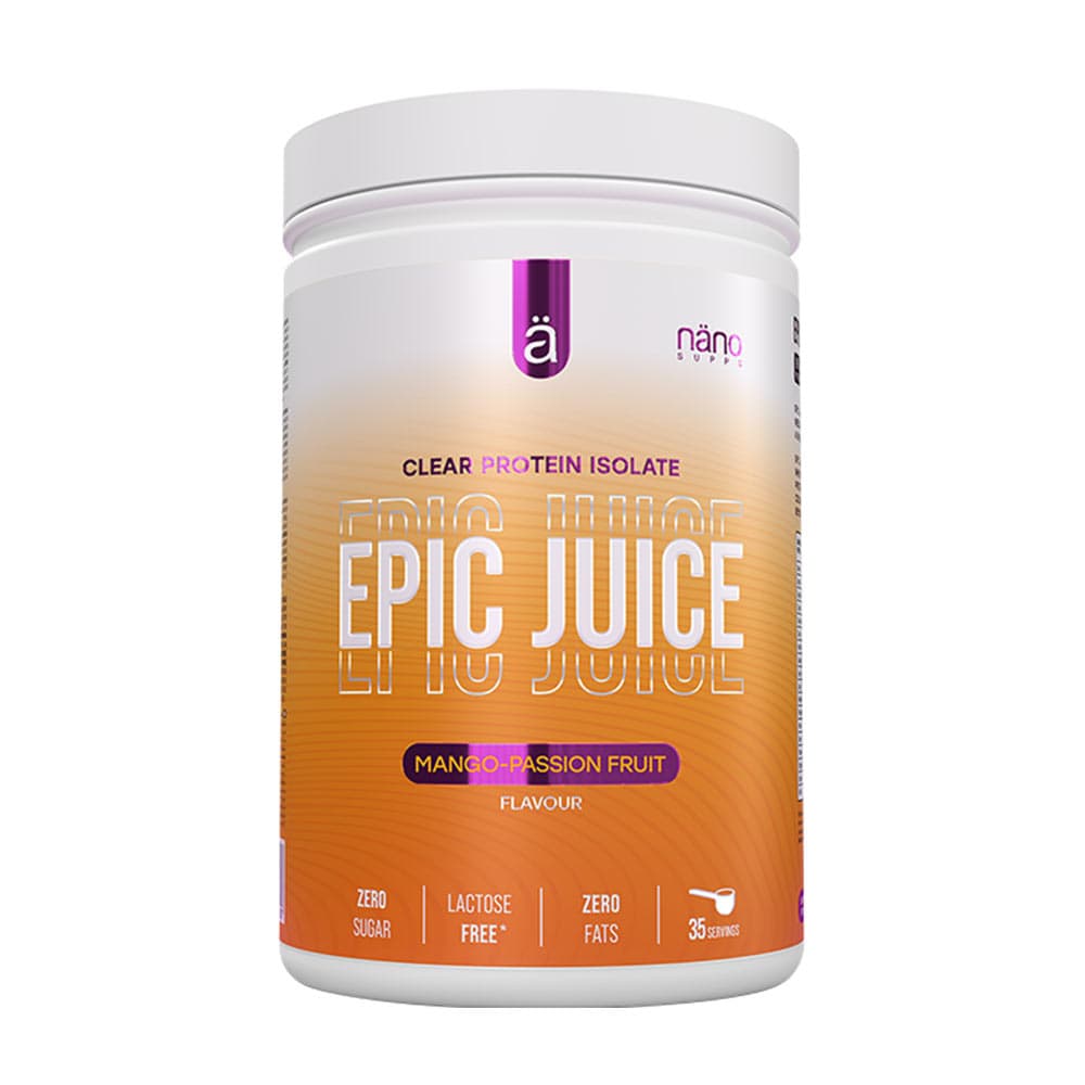 Nanosupps Mango Passion Fruit Clear Whey Protein Isolado 875g – Nanosupps embalagem