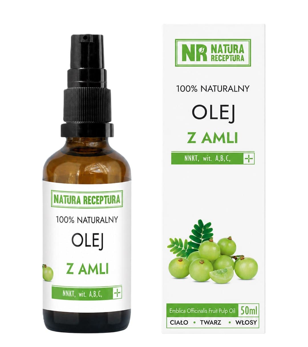 Natura Receptura - Amla Oil - 50ml – Natura Receptura förpackning
