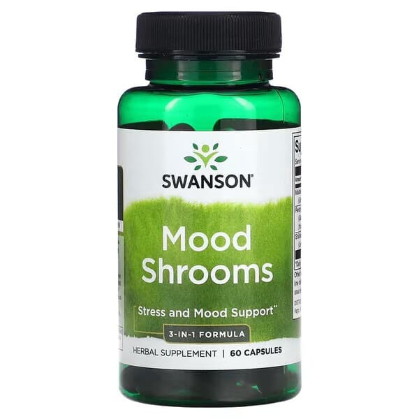 Swanson Mood Shrooms 60 Capsules – Swanson packaging