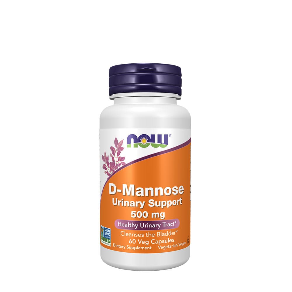 NOW Foods - D-Mannose, 500mg - 60 Vcaps – NOW Foods förpackning