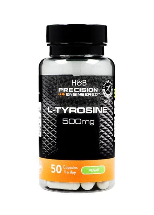 Holland & Barrett - Precision Engineered L-Tyrosine - 500mg, 50 Caps – Holland & Barrett förpackning